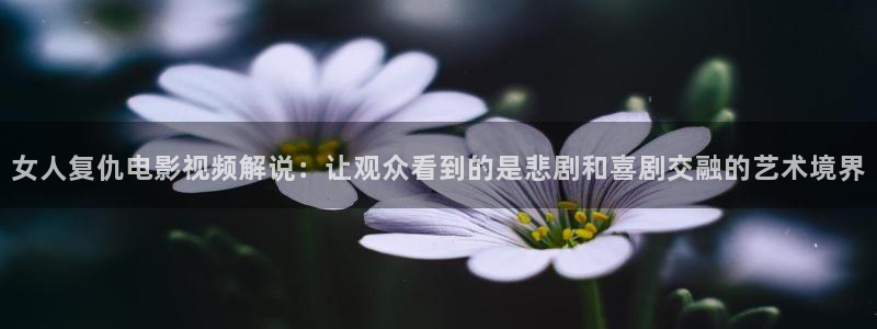 聚看神马电影：女人复仇电影视频解说：让观众看到的是悲剧和喜剧交融的艺术境界