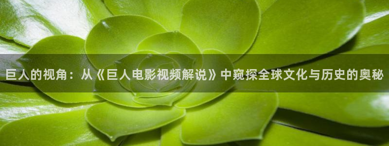 神马影院法国空姐：巨人的视角：从《巨人电影视频解说》中窥探全球文化与历史的奥秘