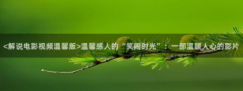 神马电影达达兔电影：<解说电影视频温馨版>温馨感人的“笑闹时光”：一部温暖人心的影片