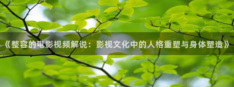 神马电影好看：《整容的电影视频解说：影视文化中的人格重塑与身体塑造》